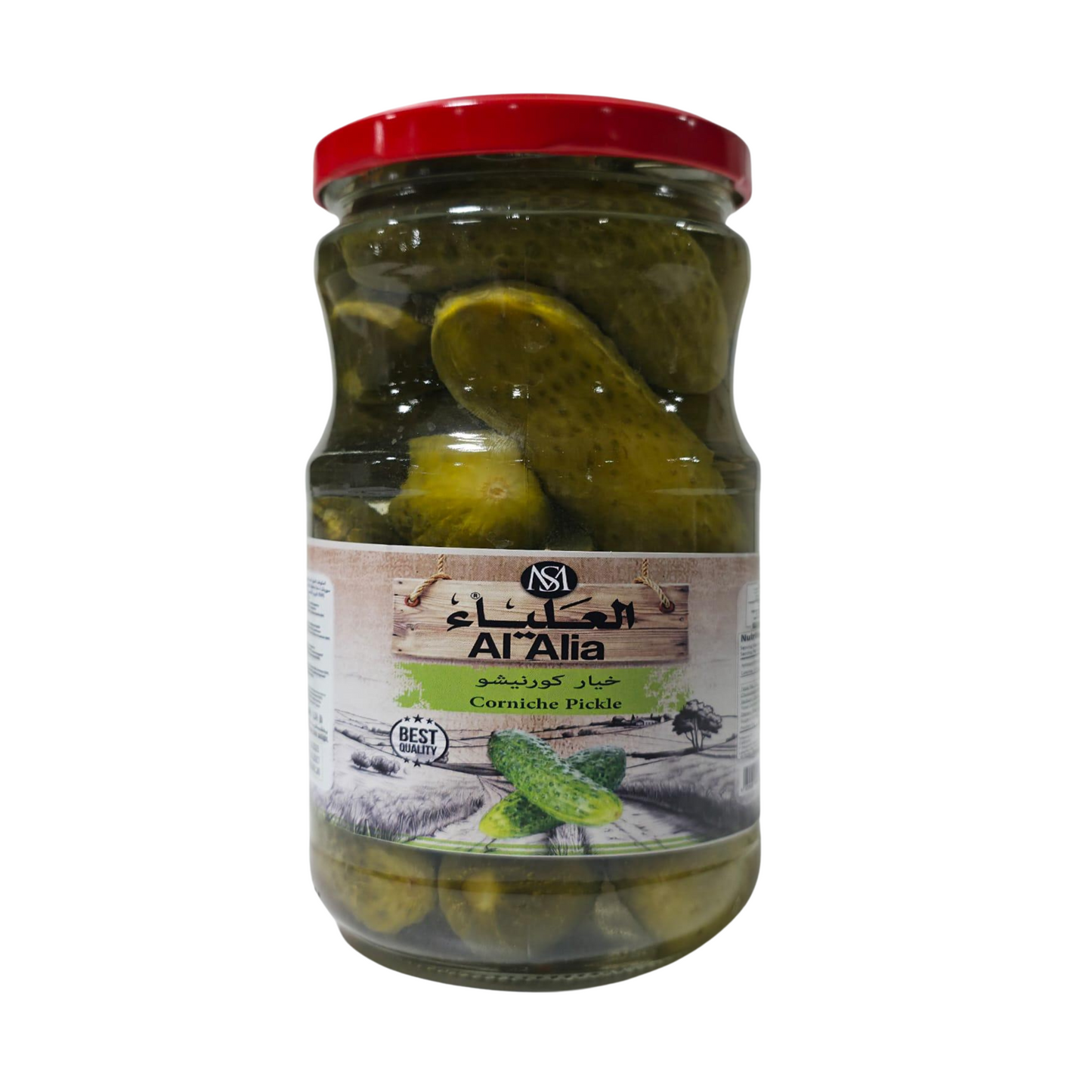 cornishon pickles in jar