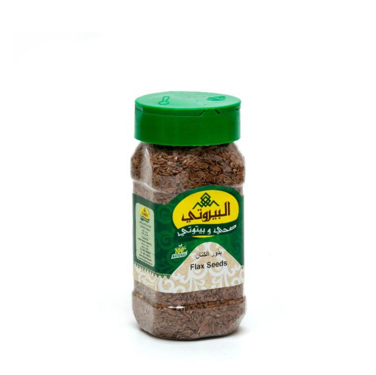 whole flax seeds in jar